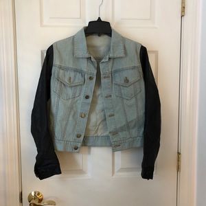 Alexander Wang Denim and Leather Jacket